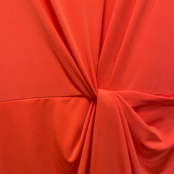 Alex & Alex Side Knot Long Sleeve Jersey Dress in Guava Size 6 - Picture 4 of 7